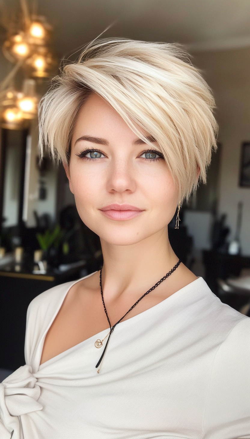 5. Textured Pixie in Sandy Blonde (Pixie Hairstyles For Thin Hair) - Pixie Hairstyles For Thin Hair