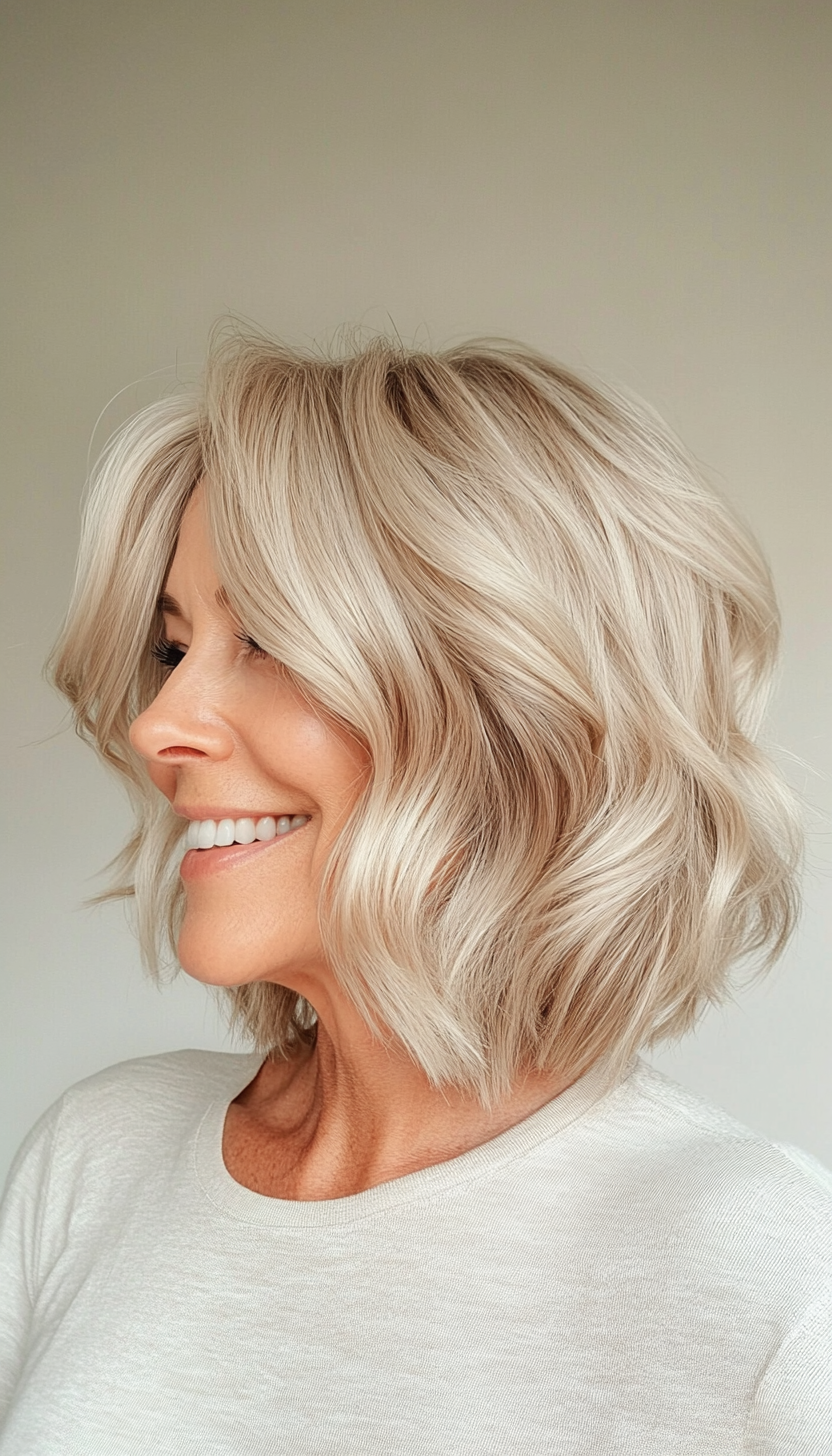 9. Tousled Bob in Honey Blonde (Short Hairstyles For Older Women) - Short Hairstyles For Older Women