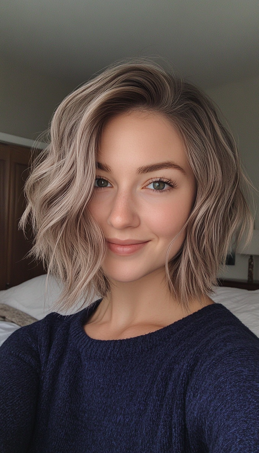 17. Tousled Bob in Dark Ash Blonde (Short Haircuts For Women) - Short Haircuts For Women