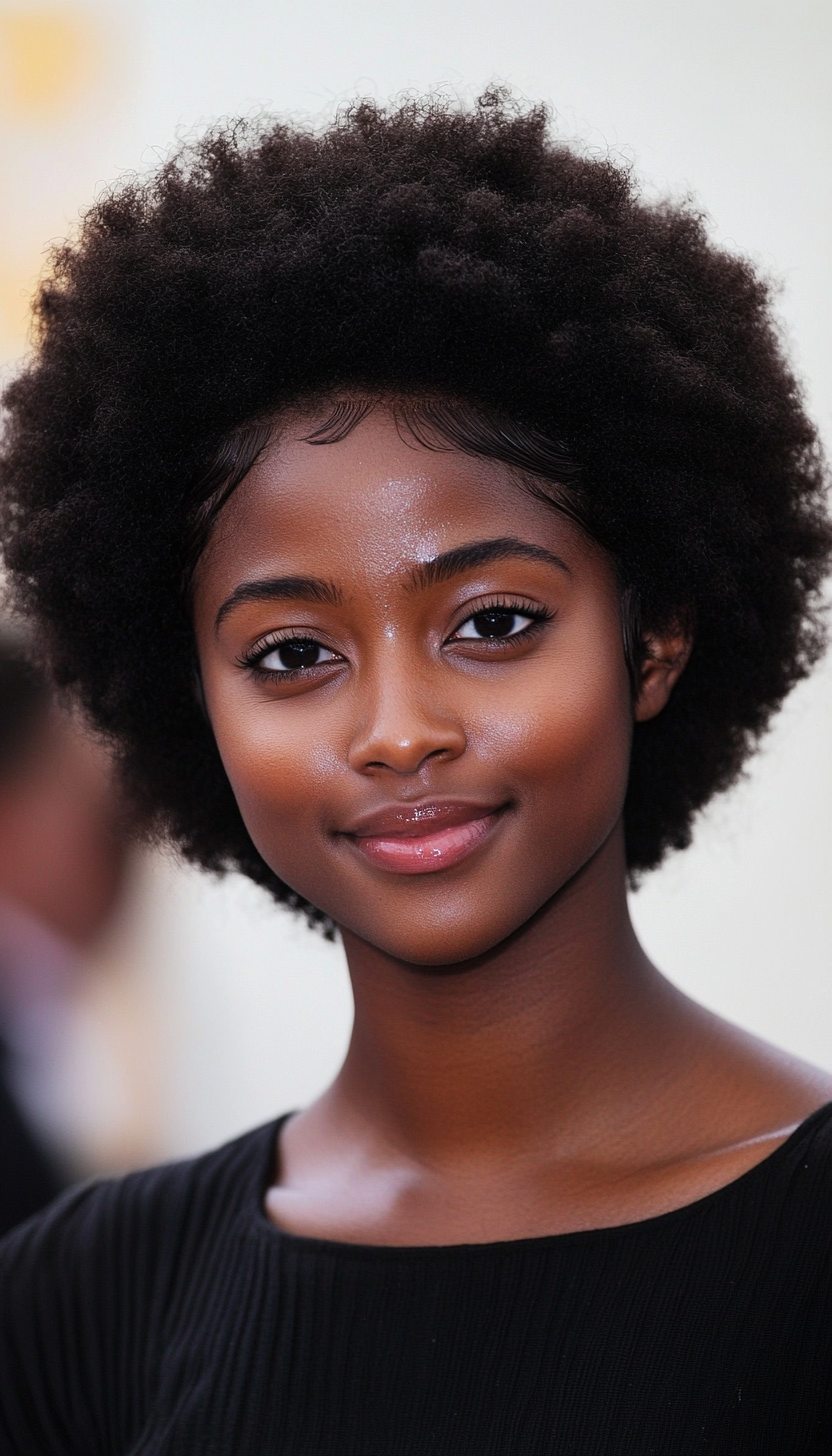 5. Rounded Afro in Dark Chocolate Brown (Short Afro Hairstyles) - Short Afro Hairstyles