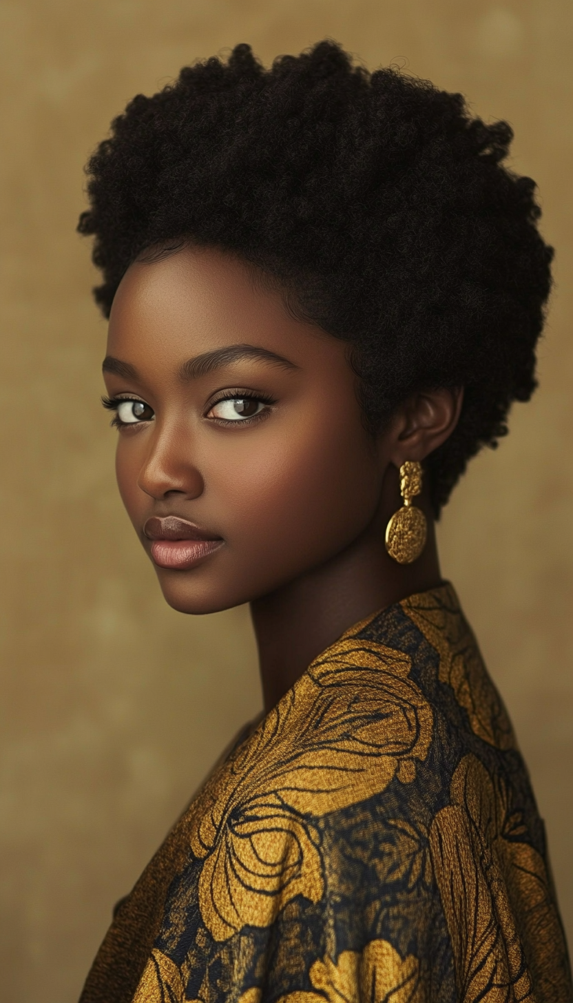 8. Pixie Afro in Ash Brown (Short Afro Hairstyles) - Short Afro Hairstyles