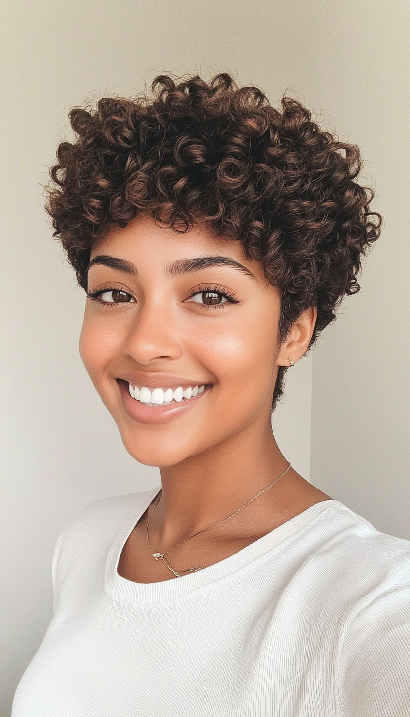 26. Textured Crop in Hazelnut Brown (Short Afro Hairstyles) - Short Afro Hairstyles