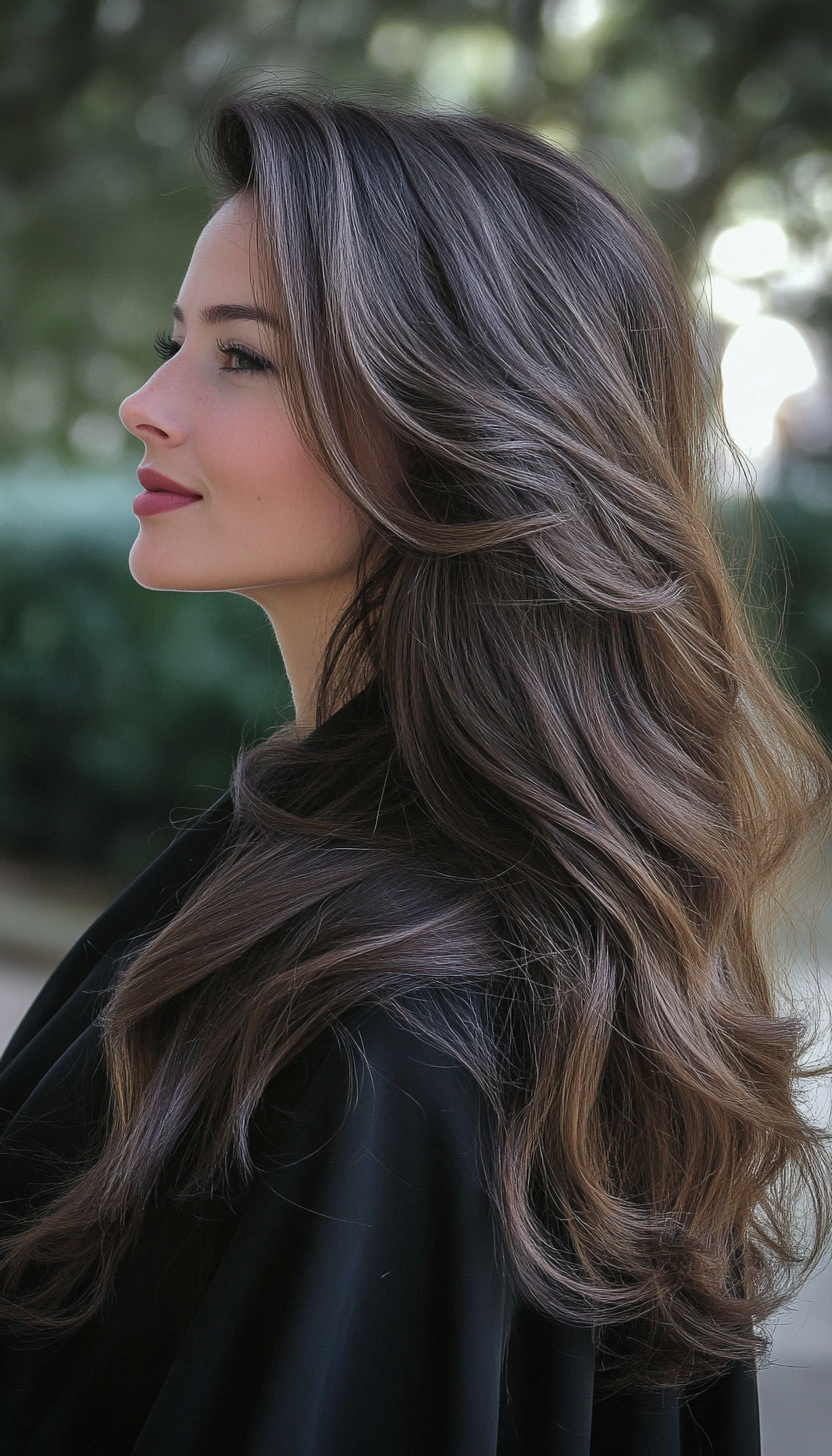 2. Espresso Cascade Waves (Holiday Hairstyles) - Holiday Hairstyles