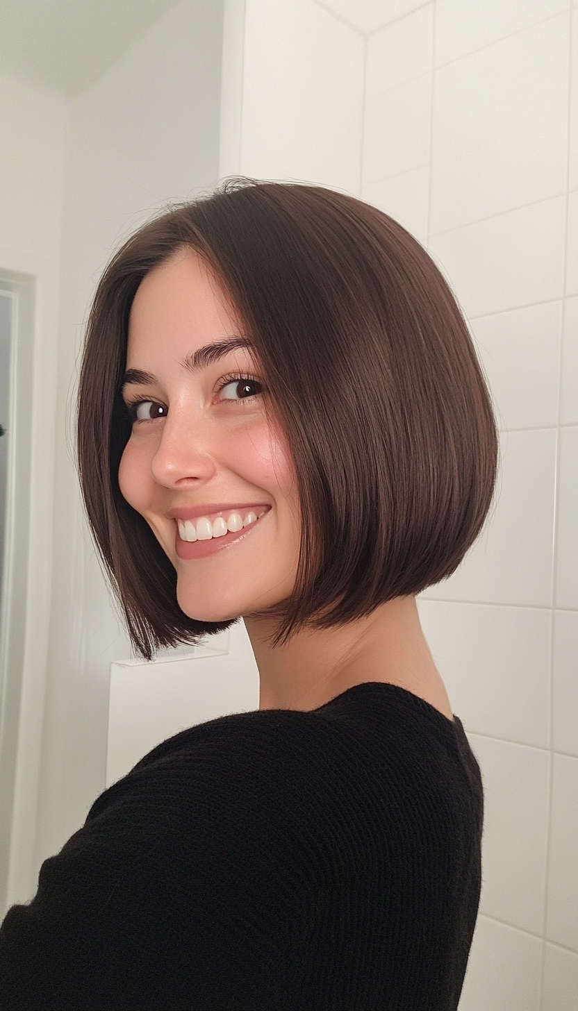 21. Dark Chocolate Classic Bob (Holiday Hairstyles) - Holiday Hairstyles