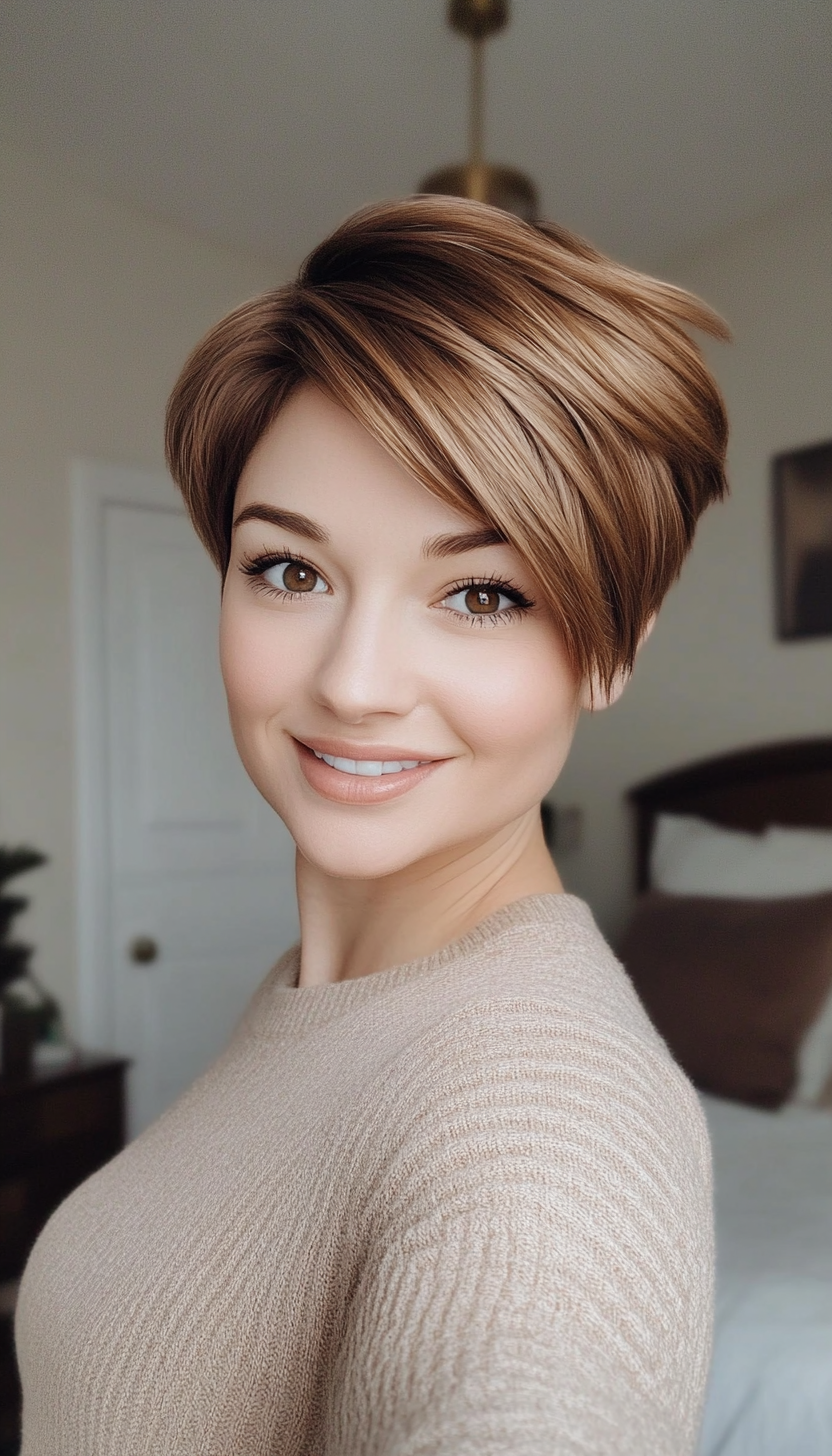 22. Sandy Brown Tapered Pixie (Holiday Hairstyles) - Holiday Hairstyles
