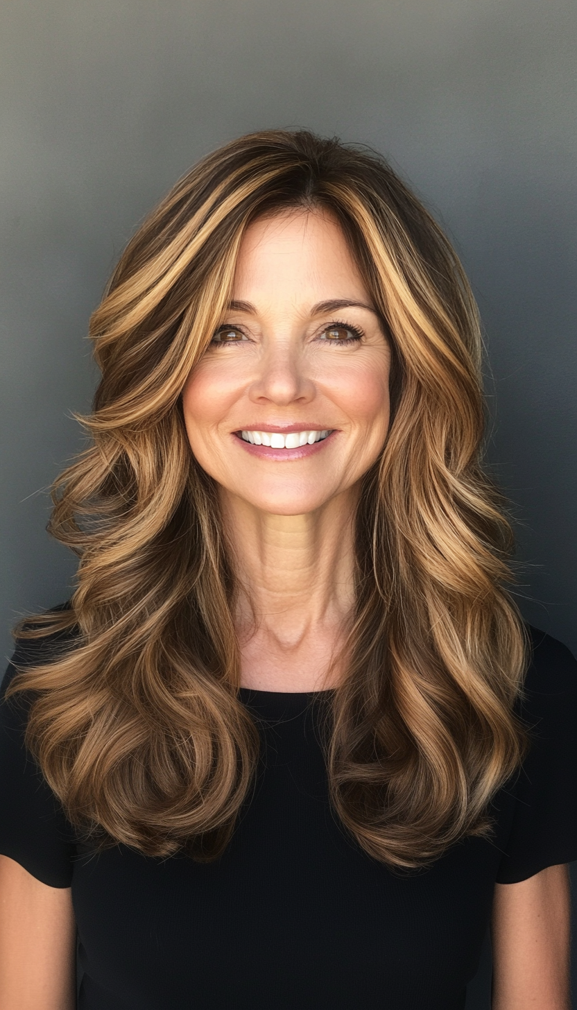 26. Face-Framing Layers in Honey Brown (Hairstyles For Women Over 50) - Hairstyles For Women Over 50