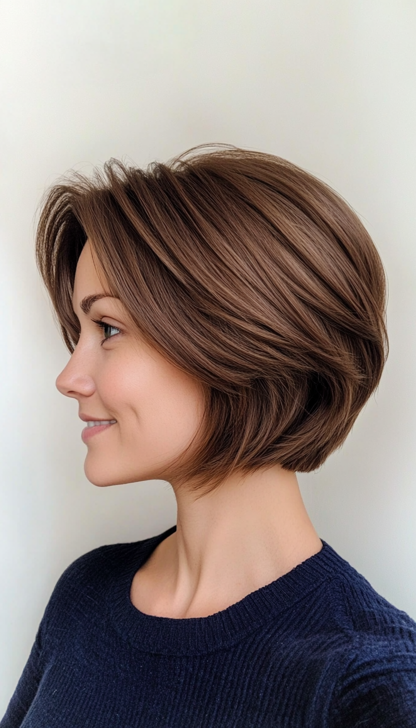 22. Long Pixie Bob in Hazelnut Brown (Long Pixie Cuts) - Long Pixie Cuts