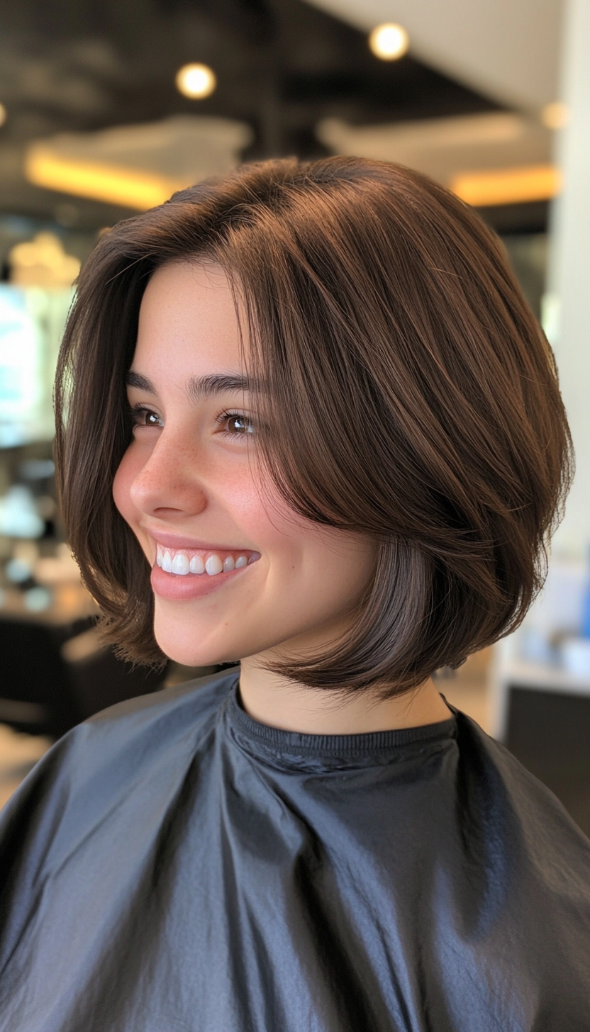 22. Rich Brown Layered Bob (Shorter Haircuts For Women) - Shorter Haircuts For Women