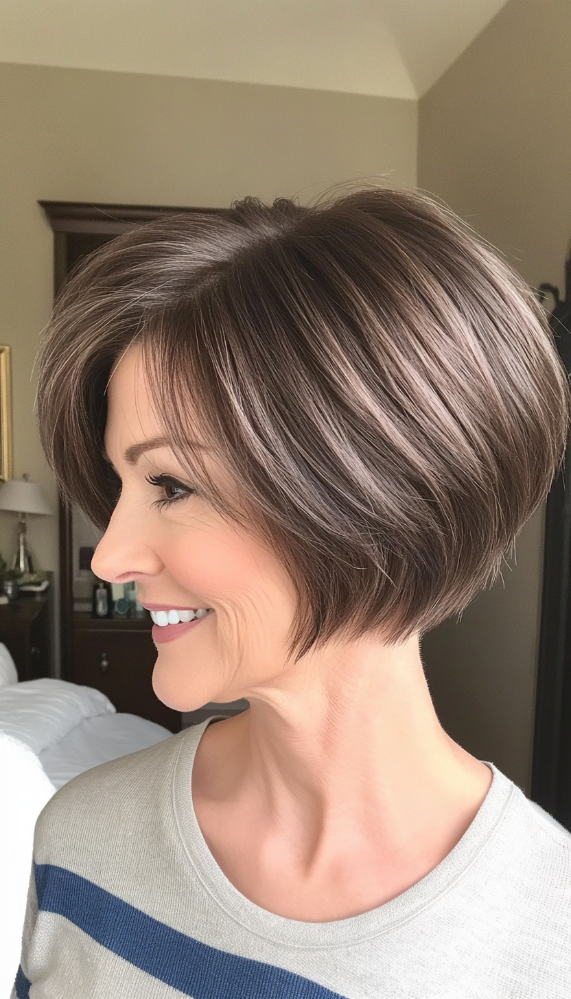 9. Pixie Bob in Ash Brown (Pixie Hairstyles For Women Over 50) - Pixie Hairstyles For Women Over 50