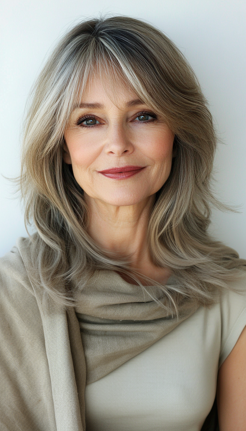 23. Straight Layers in Wheat Blonde (Hairstyles For Older Women With Thin Hair) - Hairstyles For Older Women With Thin Hair