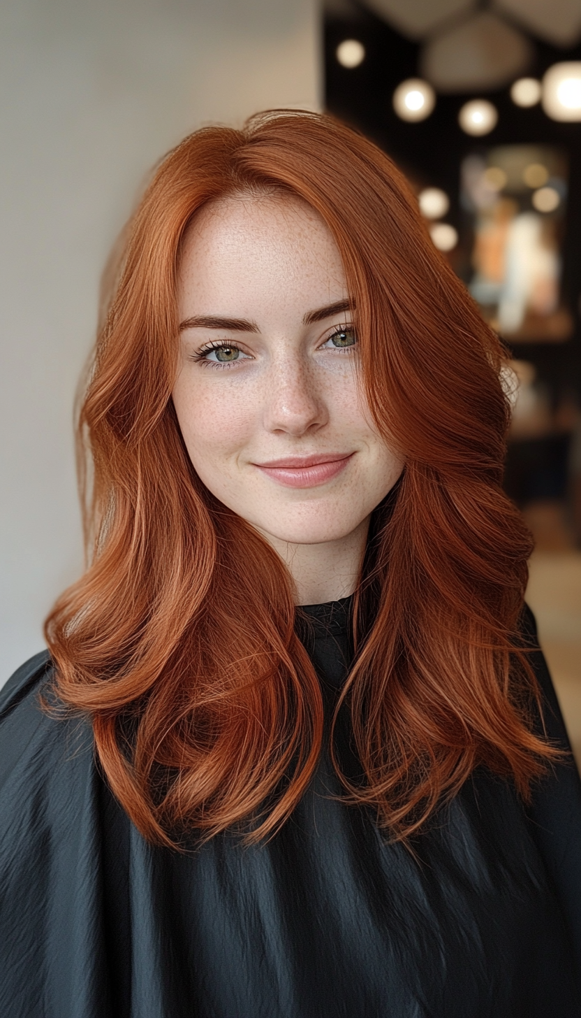 10. Wispy Ends in Soft Auburn (Long Haircuts For Fine Hair) - Long Haircuts For Fine Hair