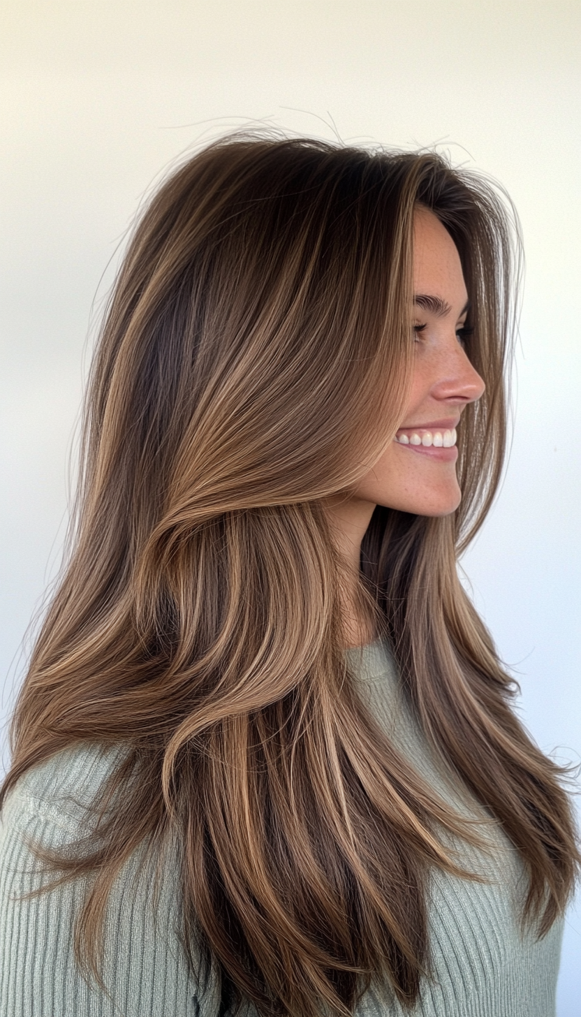15. Invisible Layers in Light Brown (Long Haircuts For Fine Hair) - Long Haircuts For Fine Hair