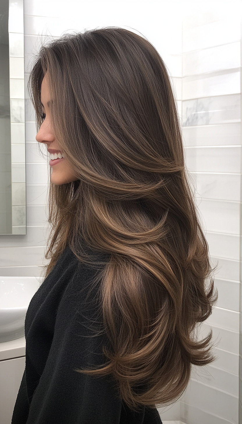 26. Rounded Layers in Soft Mocha (Long Haircuts For Fine Hair) - Long Haircuts For Fine Hair