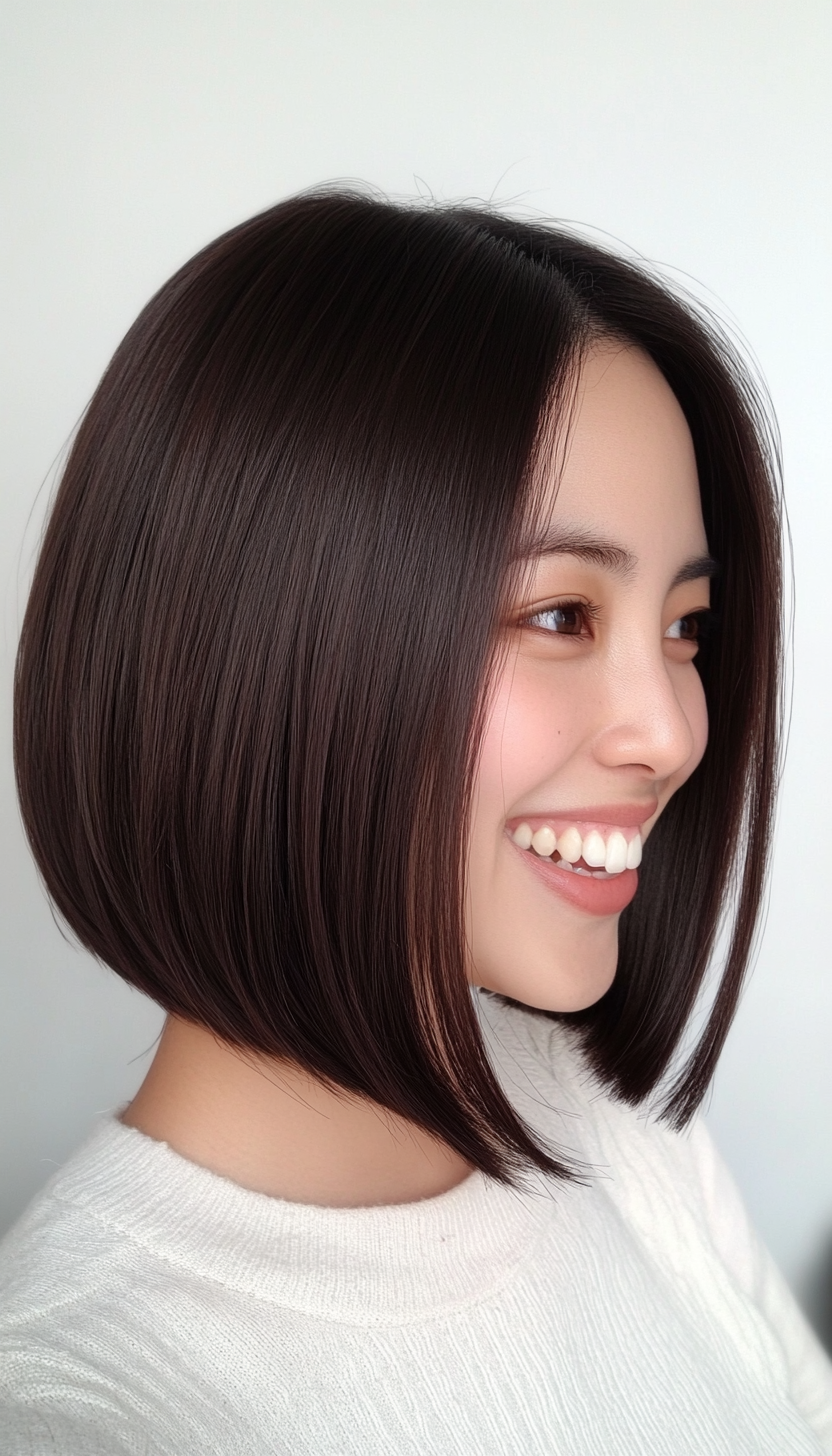 3. Classic Dark Brown Sleek Bob (Bob Hairstyles For Thin Hair) - Bob Hairstyles For Thin Hair