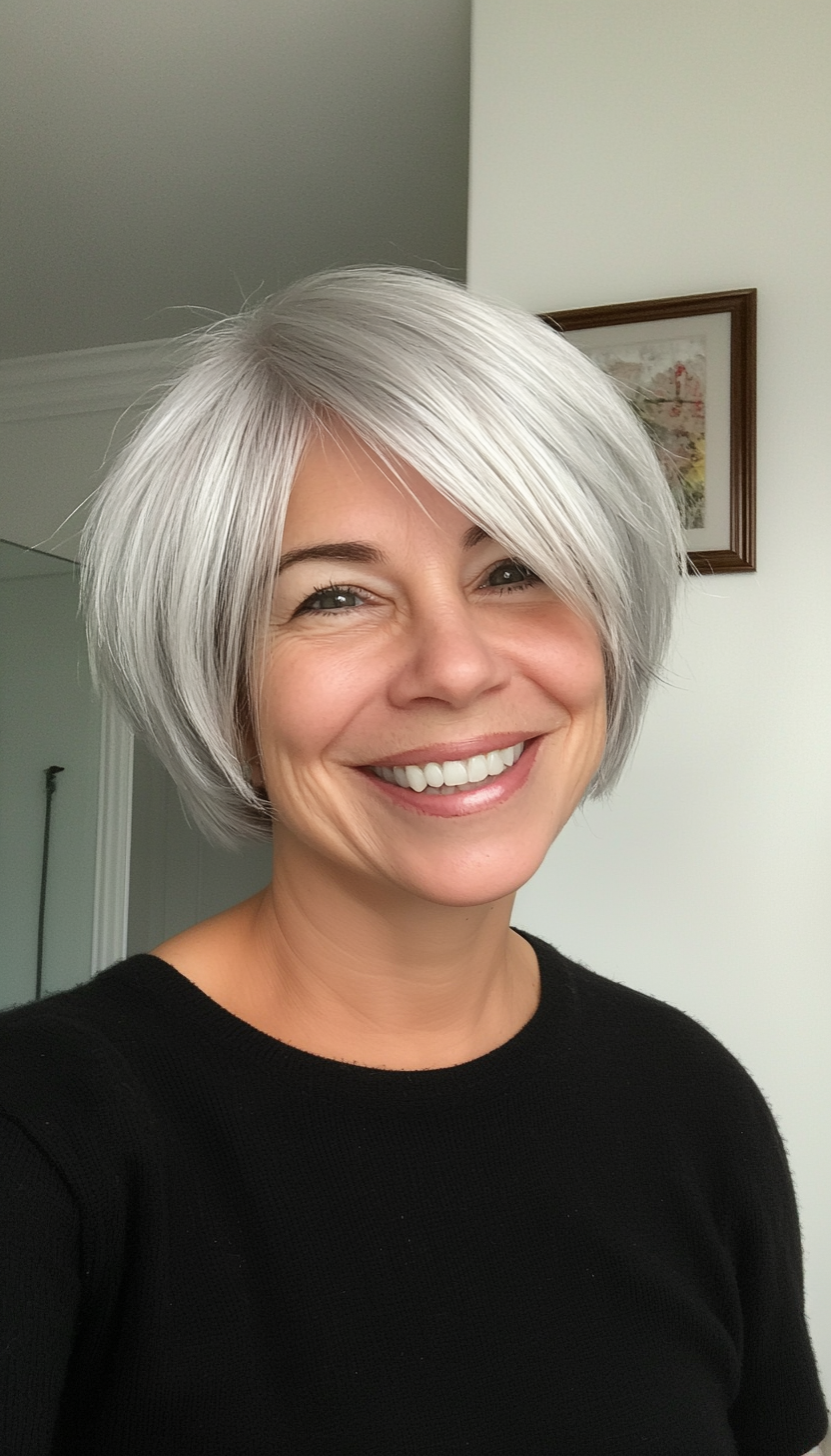 7. Silver Pixie Bob (Bob Hairstyles For Women Over 60) - Bob Hairstyles For Women Over 60