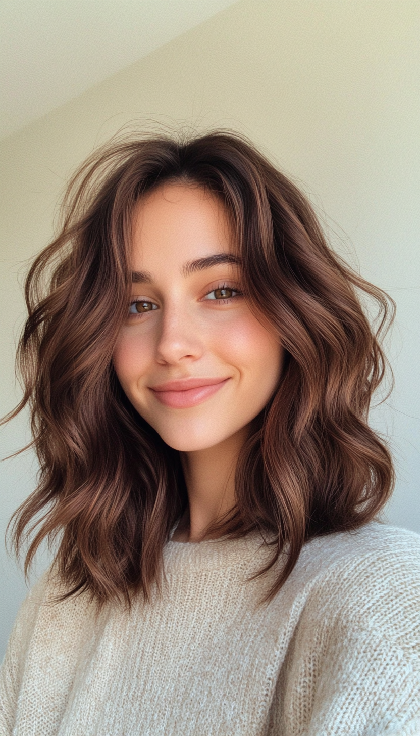 4. Dark Walnut Wispy Waves (Hippie Haircuts) - Hippie Haircuts