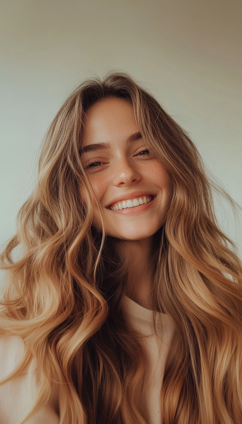 5. Sunlit Caramel Waves (Hippie Haircuts) - Hippie Haircuts