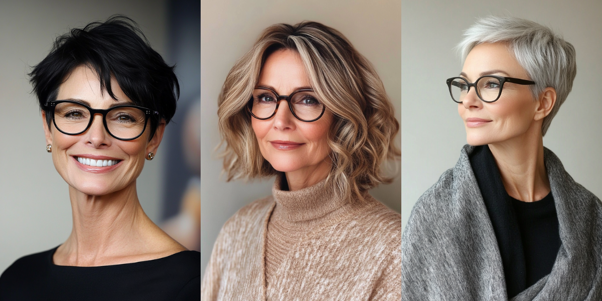 23 Must-See Hairstyles for Women Over 50 With Glasses 2025