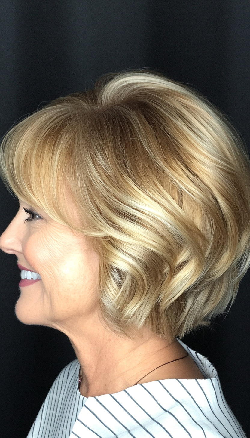 20. Ear-Length Bob in Light Golden Blonde (Short Haircuts Women Over 60) - Short Haircuts Women Over 60