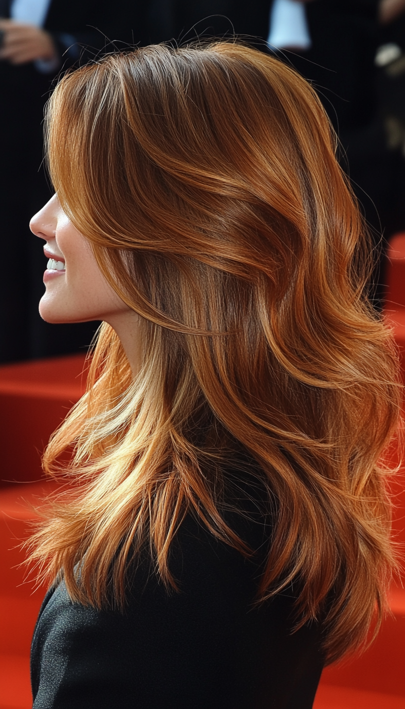 13. Choppy Layers with Subtle Cinnamon Streaks (Haircuts For Fluffy Hair) - Haircuts For Fluffy Hair