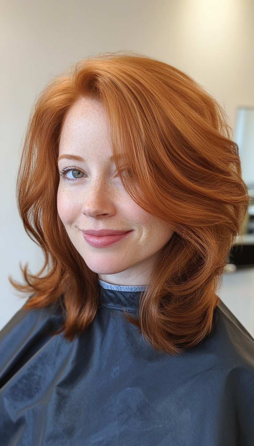 19. Tapered Ends with Soft Auburn (Haircuts For Fluffy Hair) - Haircuts For Fluffy Hair