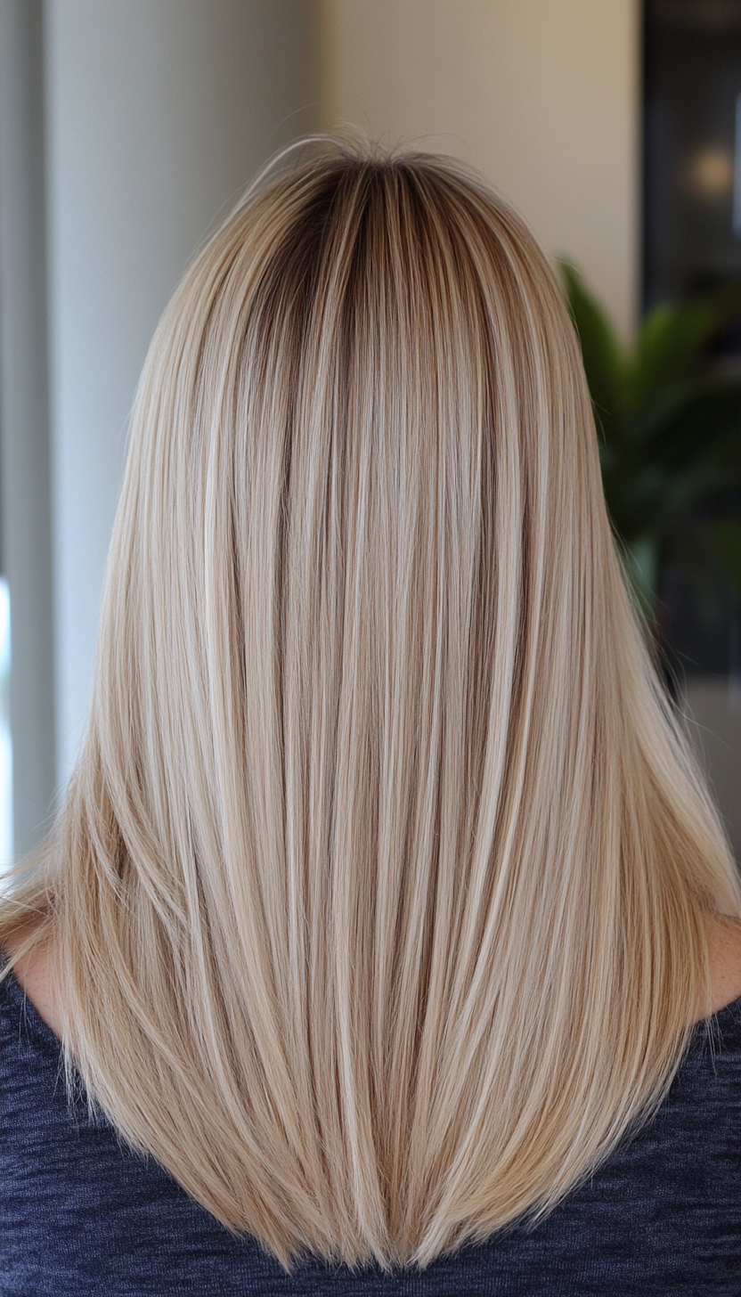 10. Classic Vanilla Blonde Straight Hair (Straight Blonde Hairstyles) - Straight Blonde Hairstyles