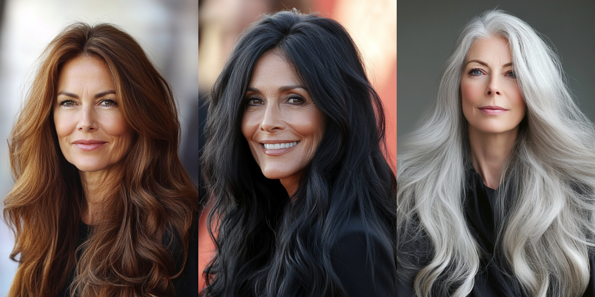 20+ Refreshing Long Hairstyles for Women Over 50 2025