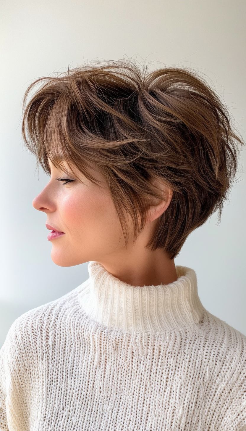 6. Shaggy Pixie in Light Caramel Brown (Short Hairstyles With Layers) - Short Hairstyles With Layers