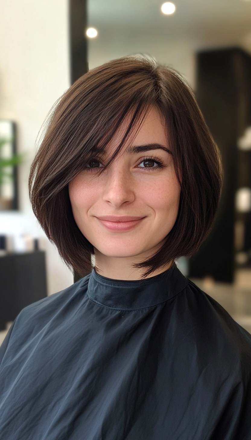 5. Classic French Bob in Dark Brunette (Hairstyles For Work) - Hairstyles For Work
