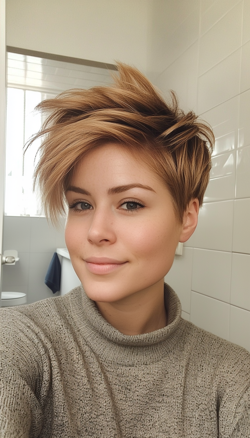 20. Pixie with Razor-Cut Layers in Light Golden Brown (Short Pixie Haircuts) - Short Pixie Haircuts