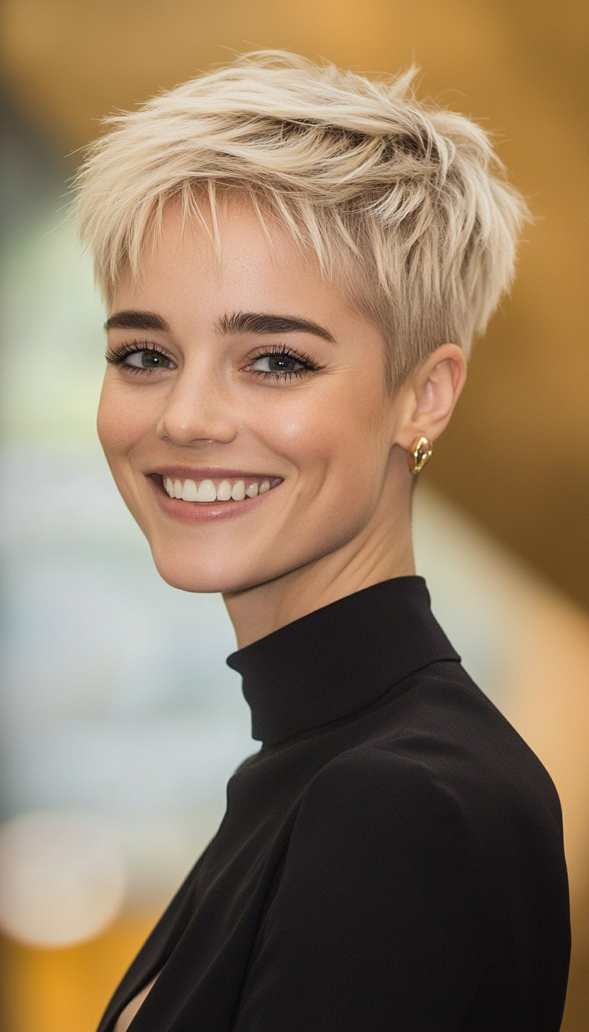 25. Airy Pixie with Soft Layers in Neutral Blonde (Short Pixie Haircuts) - Short Pixie Haircuts