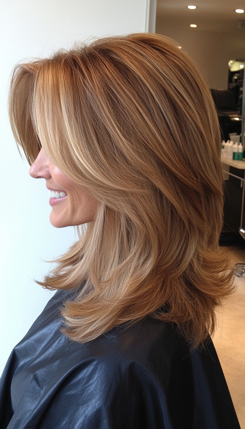 20. Subtle V-Cut Layers in Medium Ash Brown (Medium Layered Haircuts) - Medium Layered Haircuts