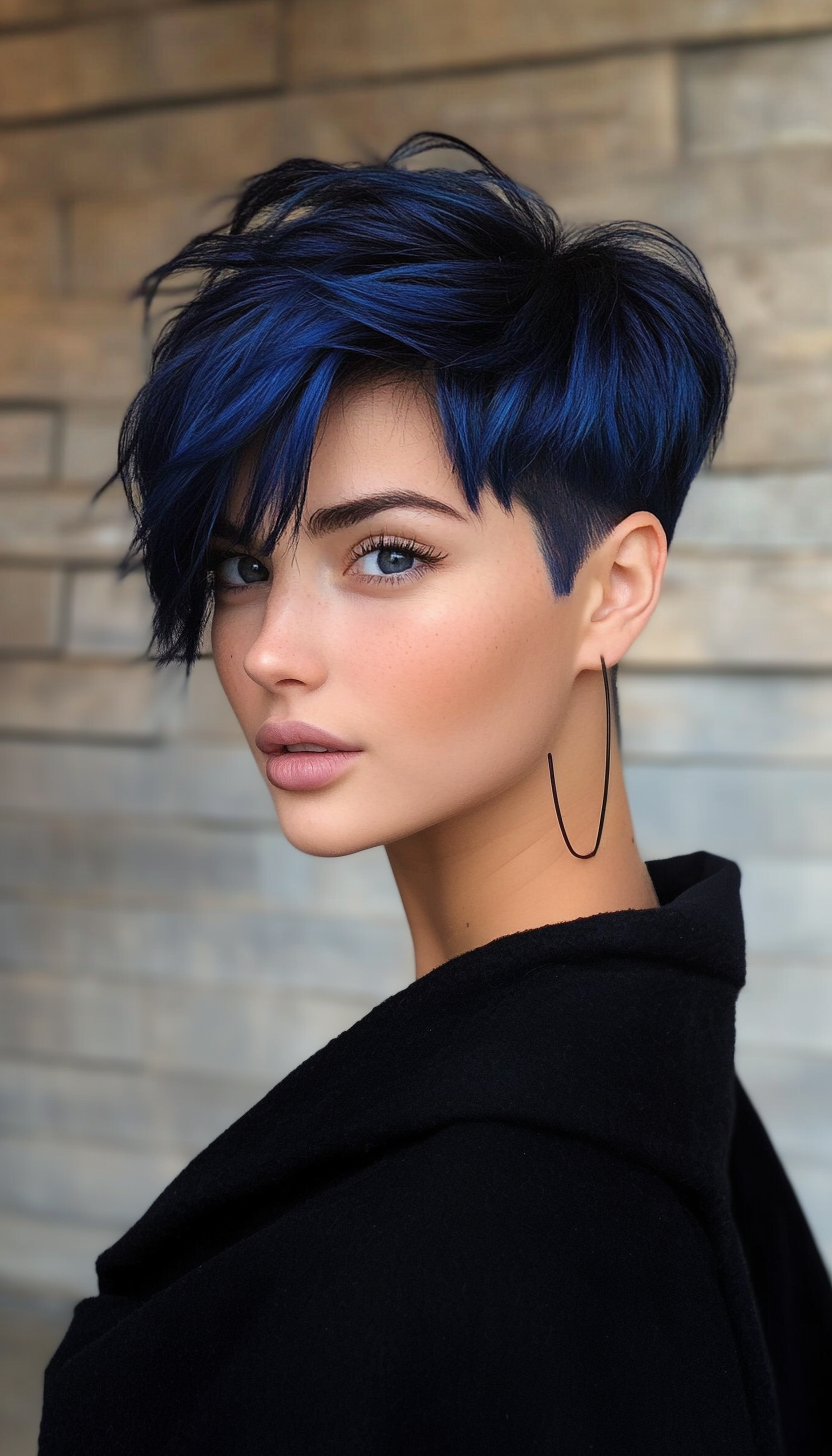 12. Platinum Blonde Undercut Pixie (Undercut Pixie Hairstyles) - Undercut Pixie Hairstyles