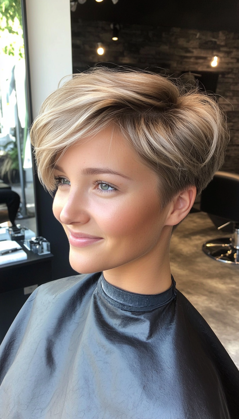 24. Muted Blonde Undercut Pixie (Undercut Pixie Hairstyles) - Undercut Pixie Hairstyles