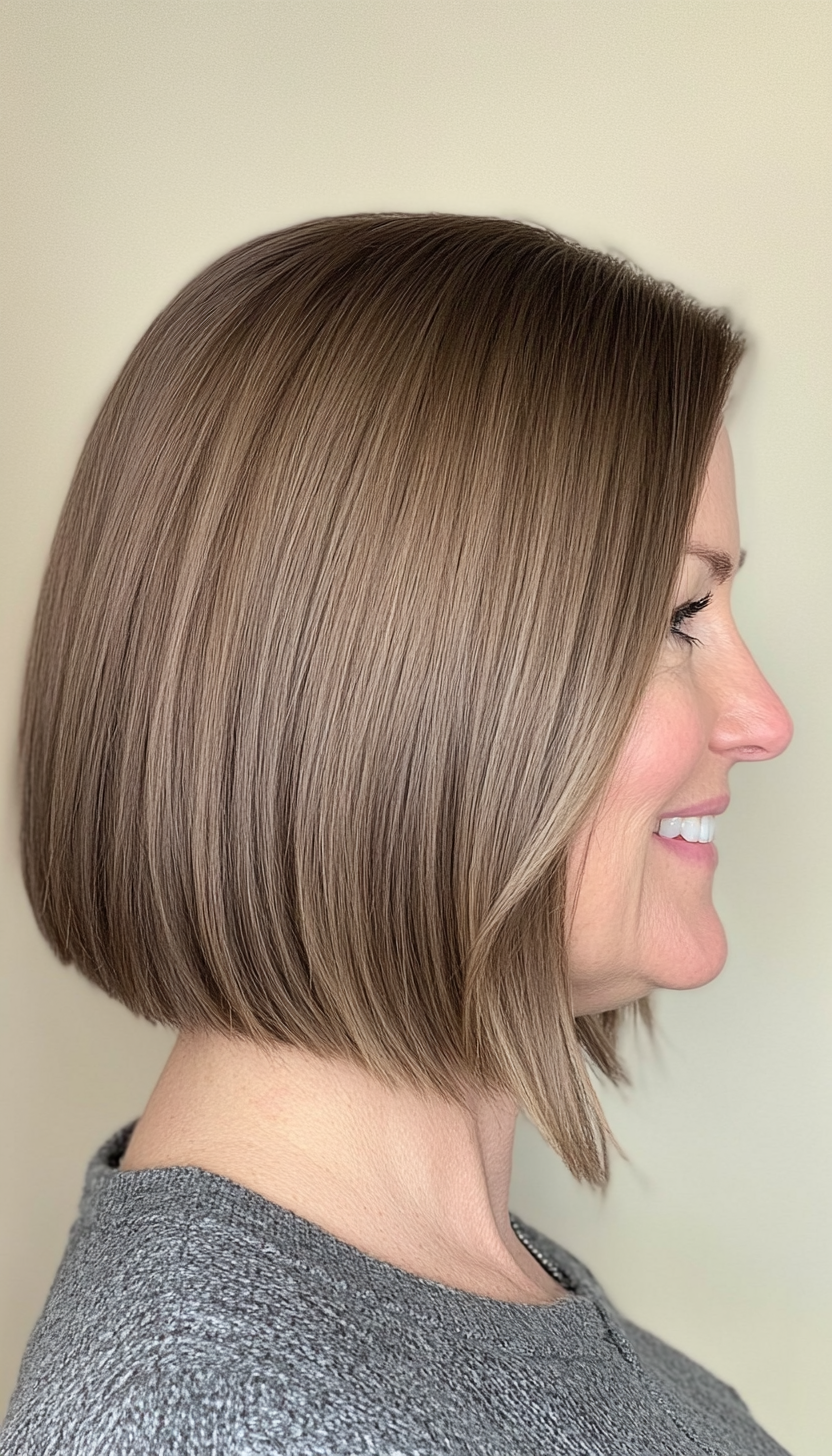 24. Textured Bob with Tousled Waves - Mahogany (Bob Hairstyles For Women Over 50) - Bob Hairstyles For Women Over 50
