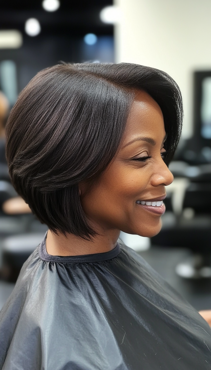25. Bouncy Bob - Light Copper (Layered Bob Haircuts For Women Over 50) - Layered Bob Haircuts For Women Over 50