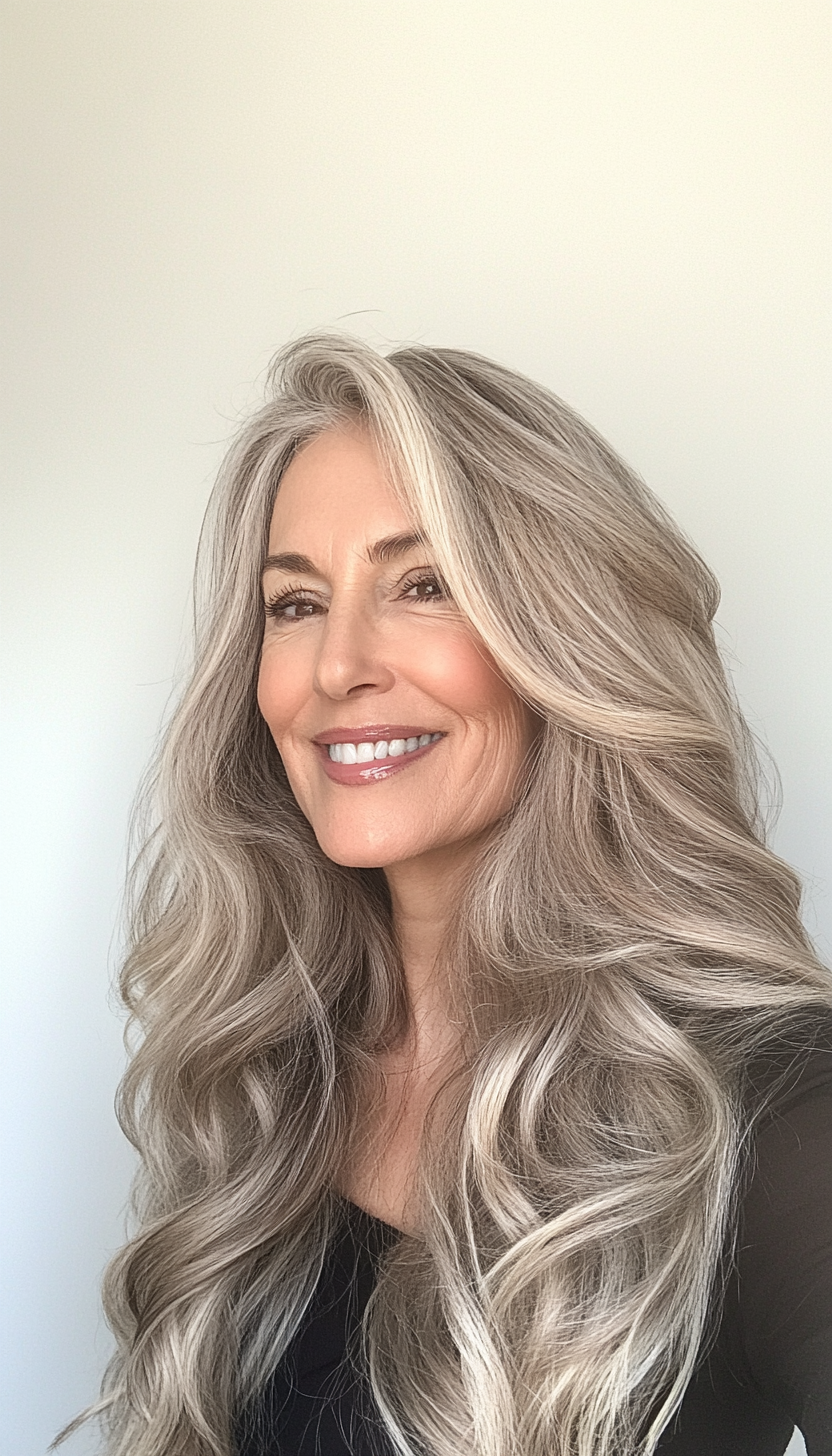 3. Soft Cascading Waves in Medium Blonde (Long Hairstyles For Women Over 60) - Long Hairstyles For Women Over 60