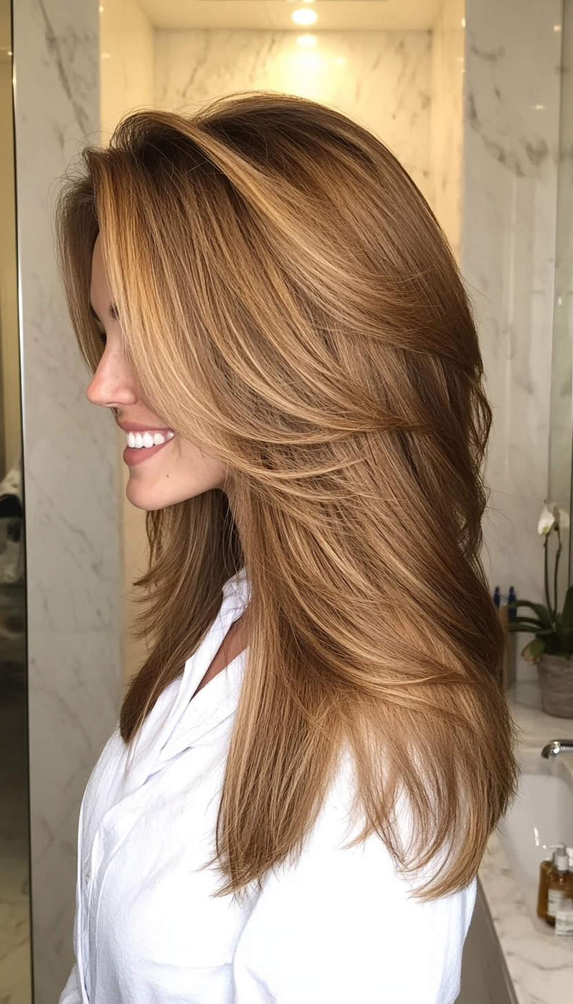 15. Soft Shag Layers in Dark Copper (Layered Hairstyles For Thin Hair) - Layered Hairstyles For Thin Hair