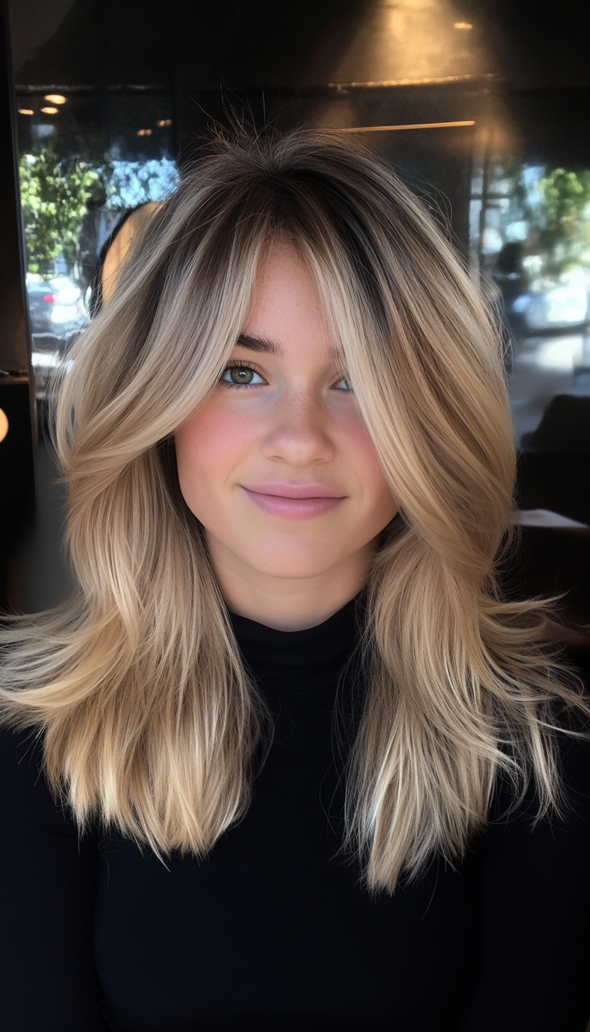 18. Layered Bob with Deep Side Part in Mocha Brown (Layered Hairstyles For Thin Hair) - Layered Hairstyles For Thin Hair