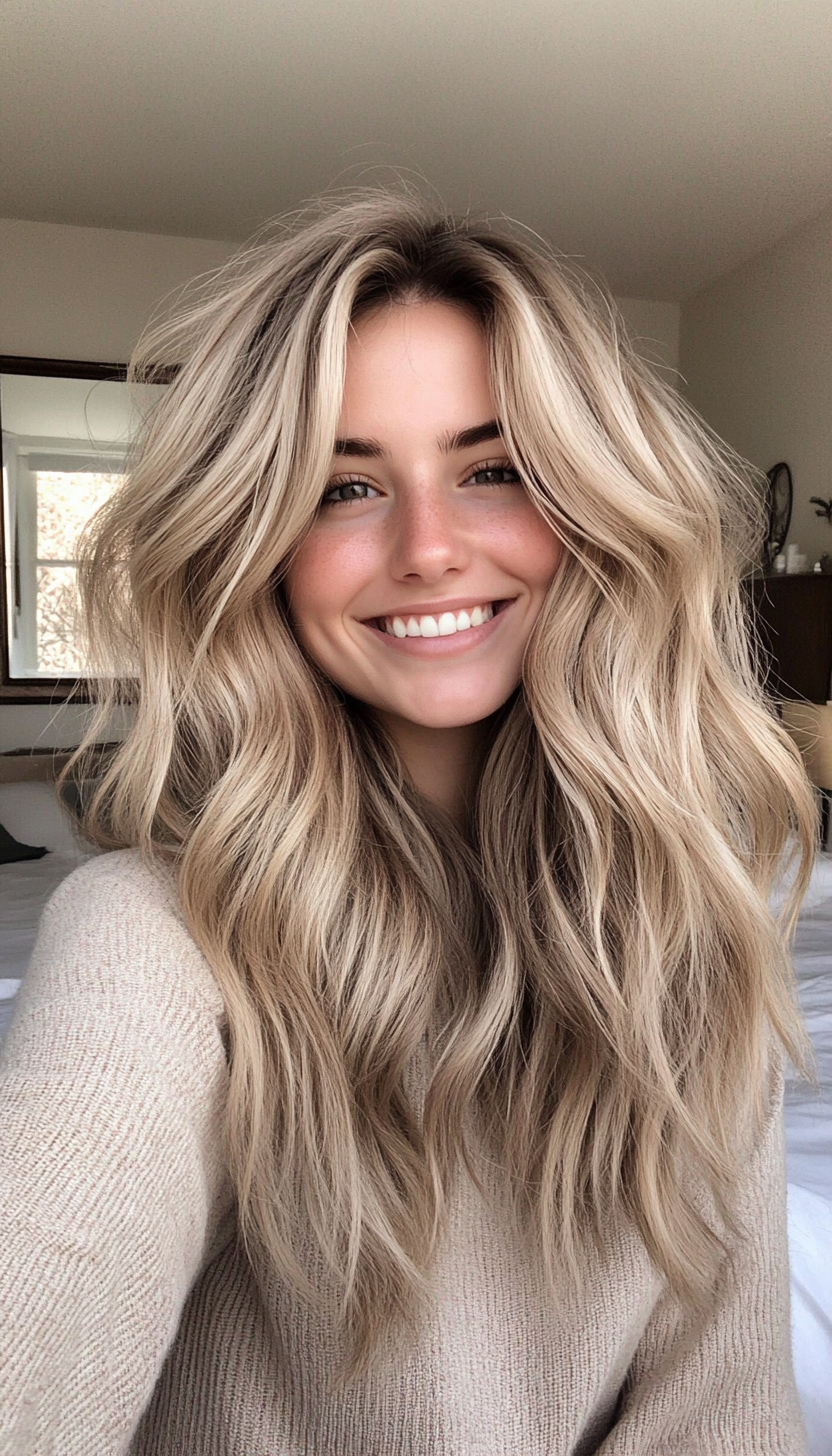 19. Softly Layered Cut with Dark Blonde Highlights (Layered Hairstyles For Thin Hair) - Layered Hairstyles For Thin Hair
