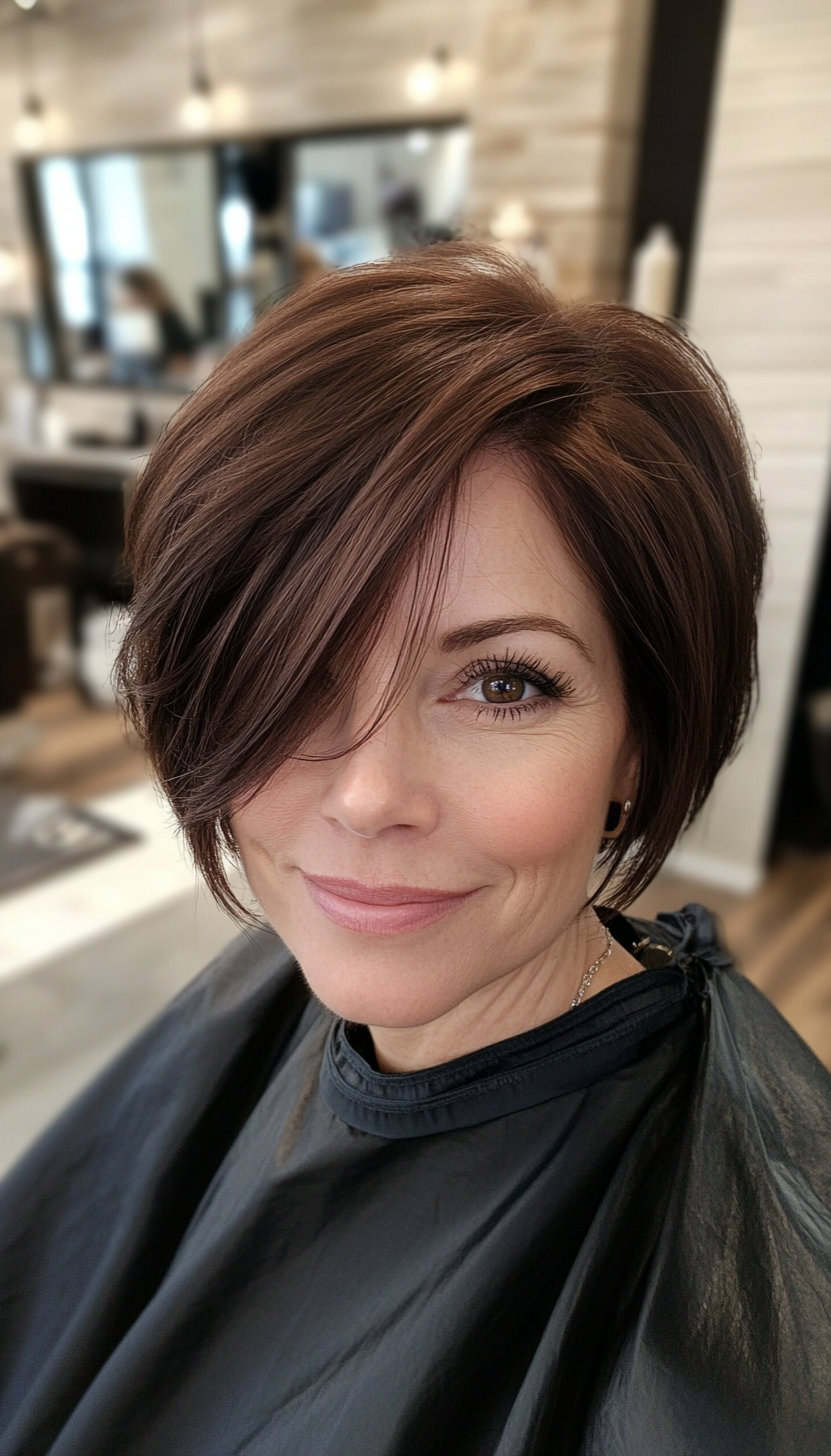 5. Elegant Pixie Bob in Rich Espresso (Pixie Haircuts) - Pixie Haircuts
