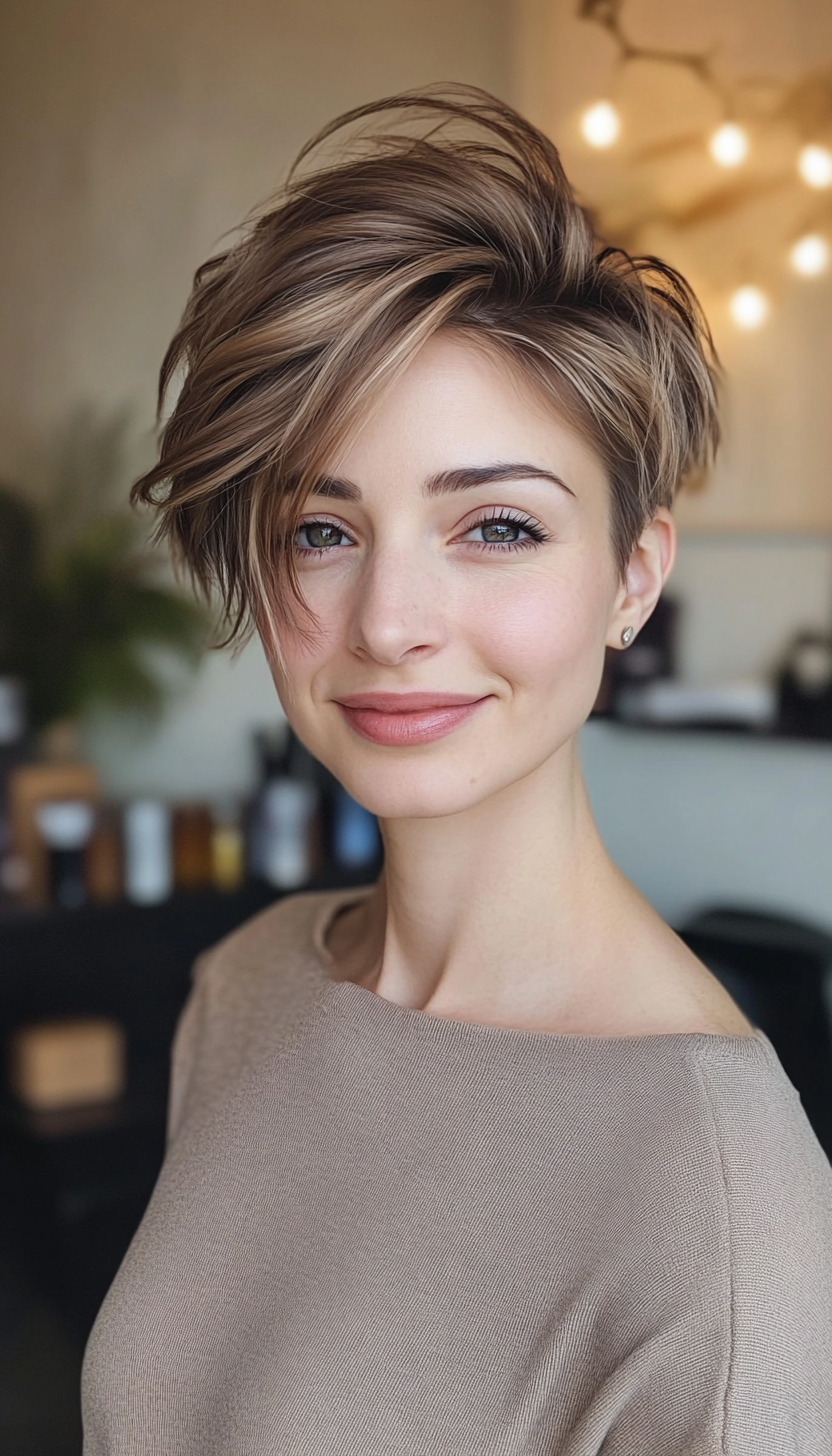 12. Wispy Pixie with Warm Caramel (Pixie Haircuts) - Pixie Haircuts