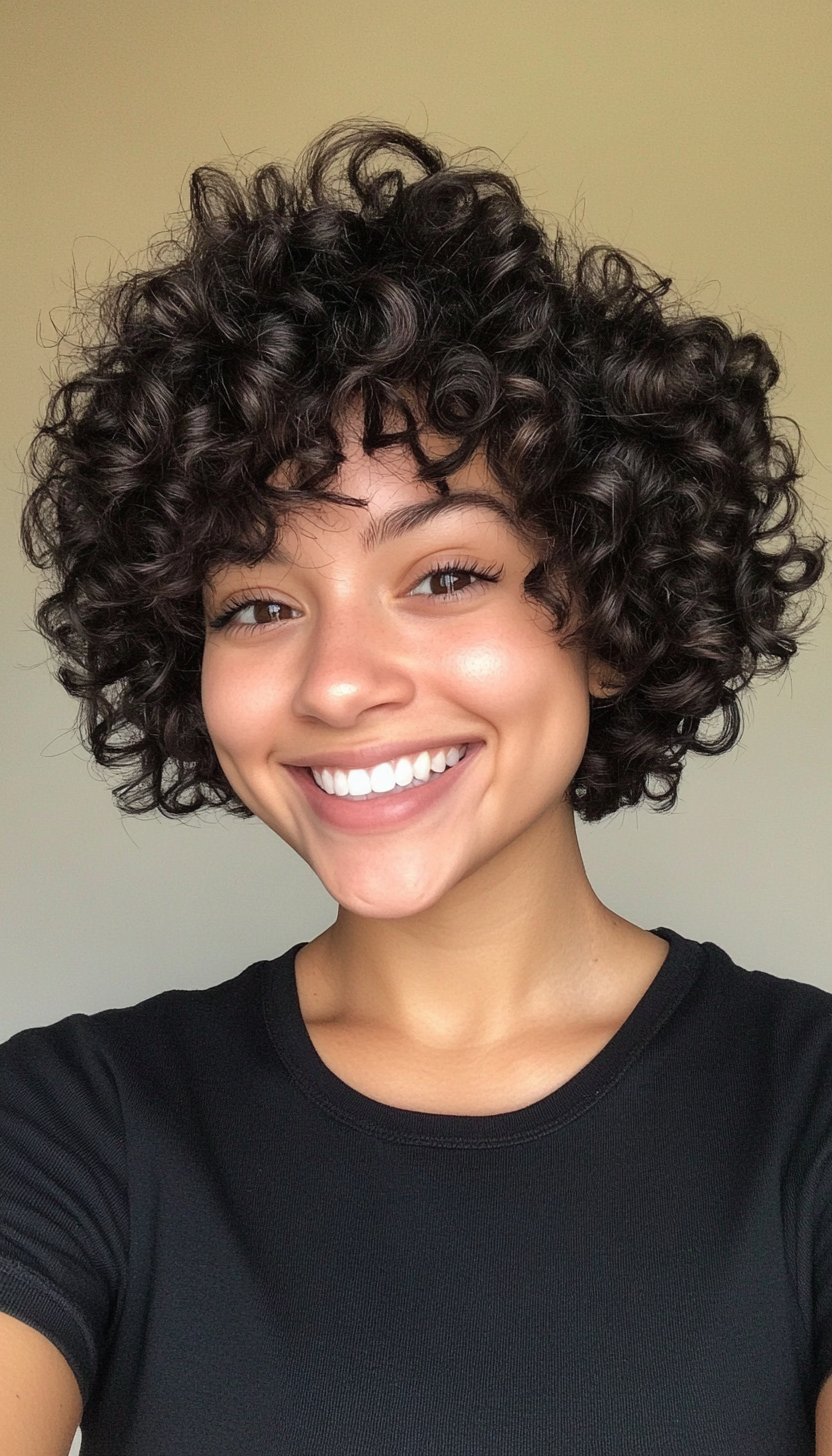 14. Curly Pixie with Dark Brown (Pixie Haircuts) - Pixie Haircuts