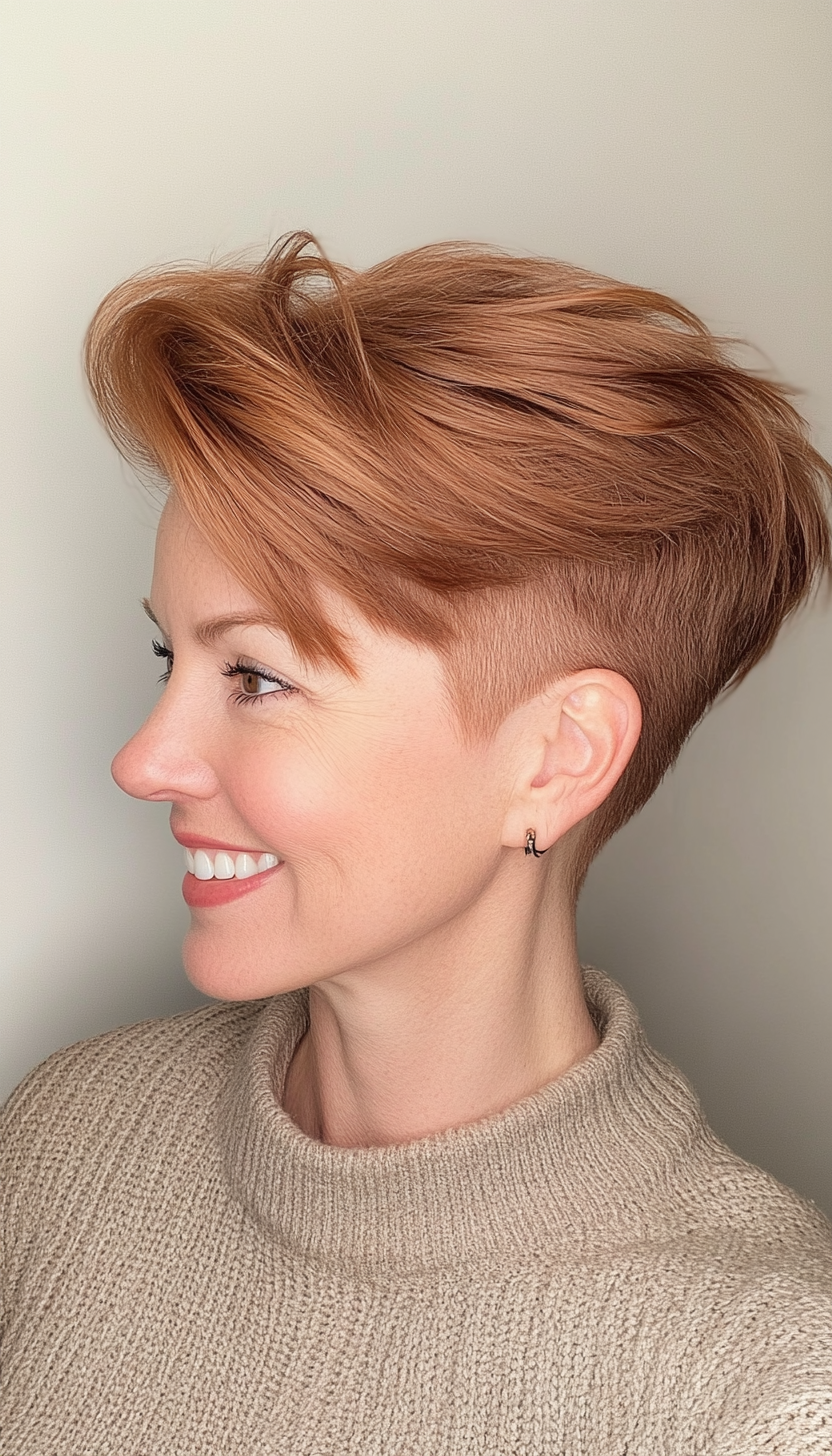 25. Classic Pixie with Soft Cinnamon (Pixie Haircuts) - Pixie Haircuts