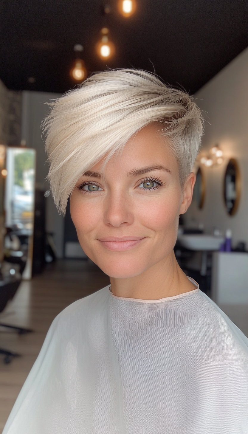 27. Feminine Pixie with Ash Blonde (Pixie Haircuts) - Pixie Haircuts