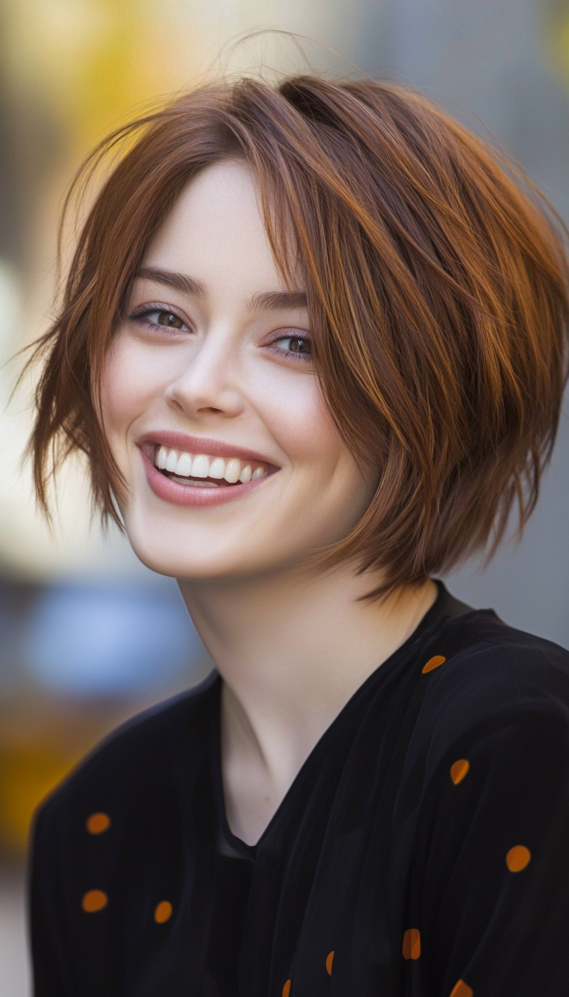 4. Chestnut Brown Choppy Pixie Bob (Pixie Bob Haircut Ideas) - Pixie Bob Haircut Ideas