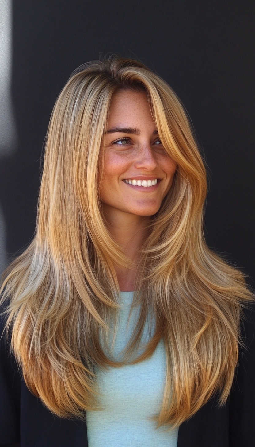2. Subtle Face-Framing Layers in Golden Blonde (Haircuts With Long Layers) - Haircuts With Long Layers