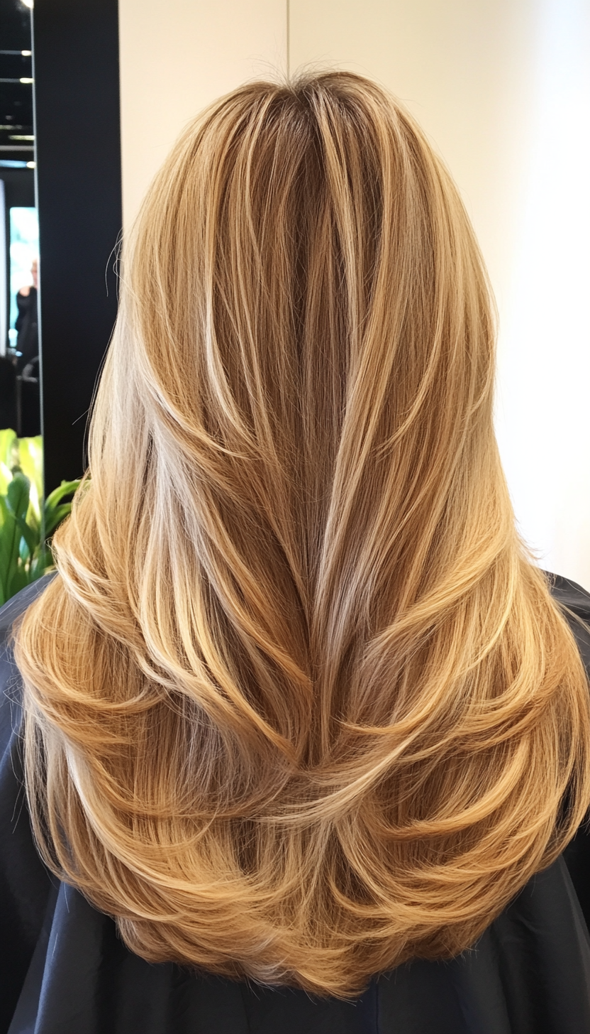 7. Blended Layers in Warm Honey Blonde (Haircuts With Long Layers) - Haircuts With Long Layers