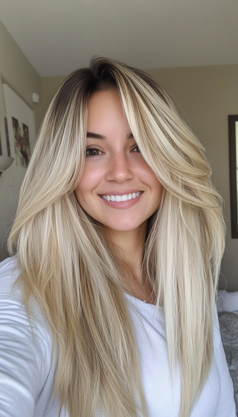 11. Wispy Layers with Side Bangs in Cool Ash Blonde (Haircuts With Long Layers) - Haircuts With Long Layers