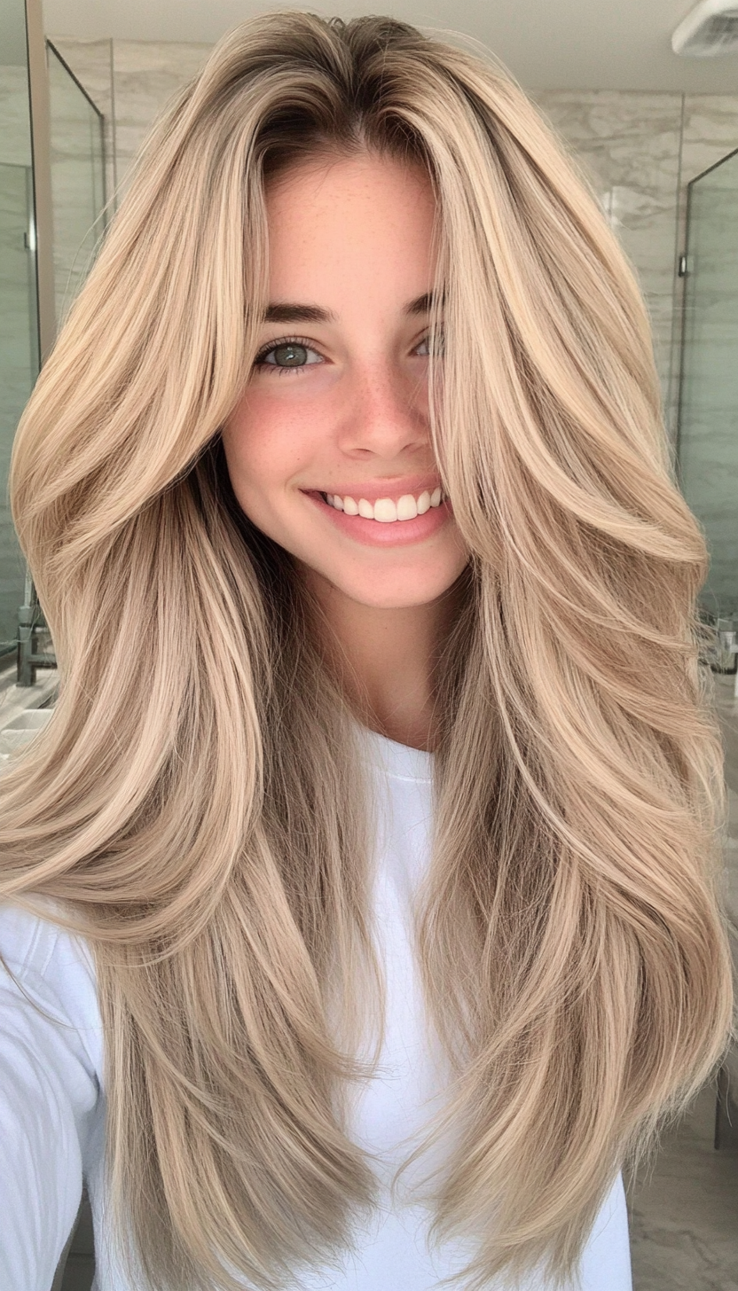 13. Voluminous Layers in Sandy Blonde (Haircuts With Long Layers) - Haircuts With Long Layers